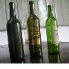 wine glass, red wine bottles, ice wine bottles, fresh bottles