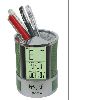 LCD clock with pen holder, ST-806, pen holder with calendar clock, table LCD clock