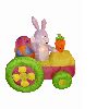 inflatable Lovely easter rabbit on colorfull car