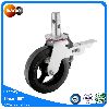 Round Stem Rubber Wheel Heavy Duty Industrial Caster