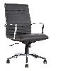 Office metal chrome manager executive chair ergonomic design good synthetic leather