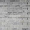 Arabescato Carrara Greecian Mounted 2" x 4" Natural Marble Mosaic Tile in White