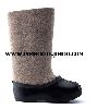 VALENKI FELT BOOTS 100% WOOL BROWN