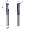 2 & 4 flute solid carbide corner radius end mills