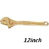 Non sparking aluminum bronze alloy 12inch adjustable wrench