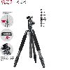 Q-3428Z Carbon fiber tripod with Monopod use