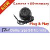 Dome camera with SD card memory