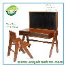 New Product--72*40*45CM Adjustable&Mulitifunction Bamboo Detachable Kids Study Table and Chair W