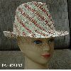 Hand Woven Paper Straw Trilby Hat For Ladies