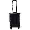 black aluminum trolley case with wheels