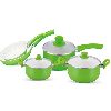 8 piece ceramic coating cookware set made of aluminum