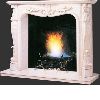 granite and marble fireplace