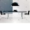 high end black tempered glass Extendable dining table