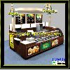 Customized mall wooden food kiosk design for food and beverages sale